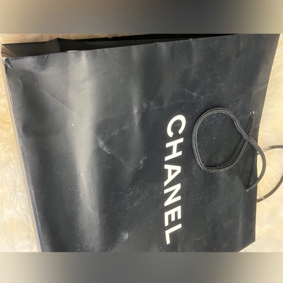 Set of 2 Chanel Vintage Shopping Bags Black authentic - Picture 3 of 8